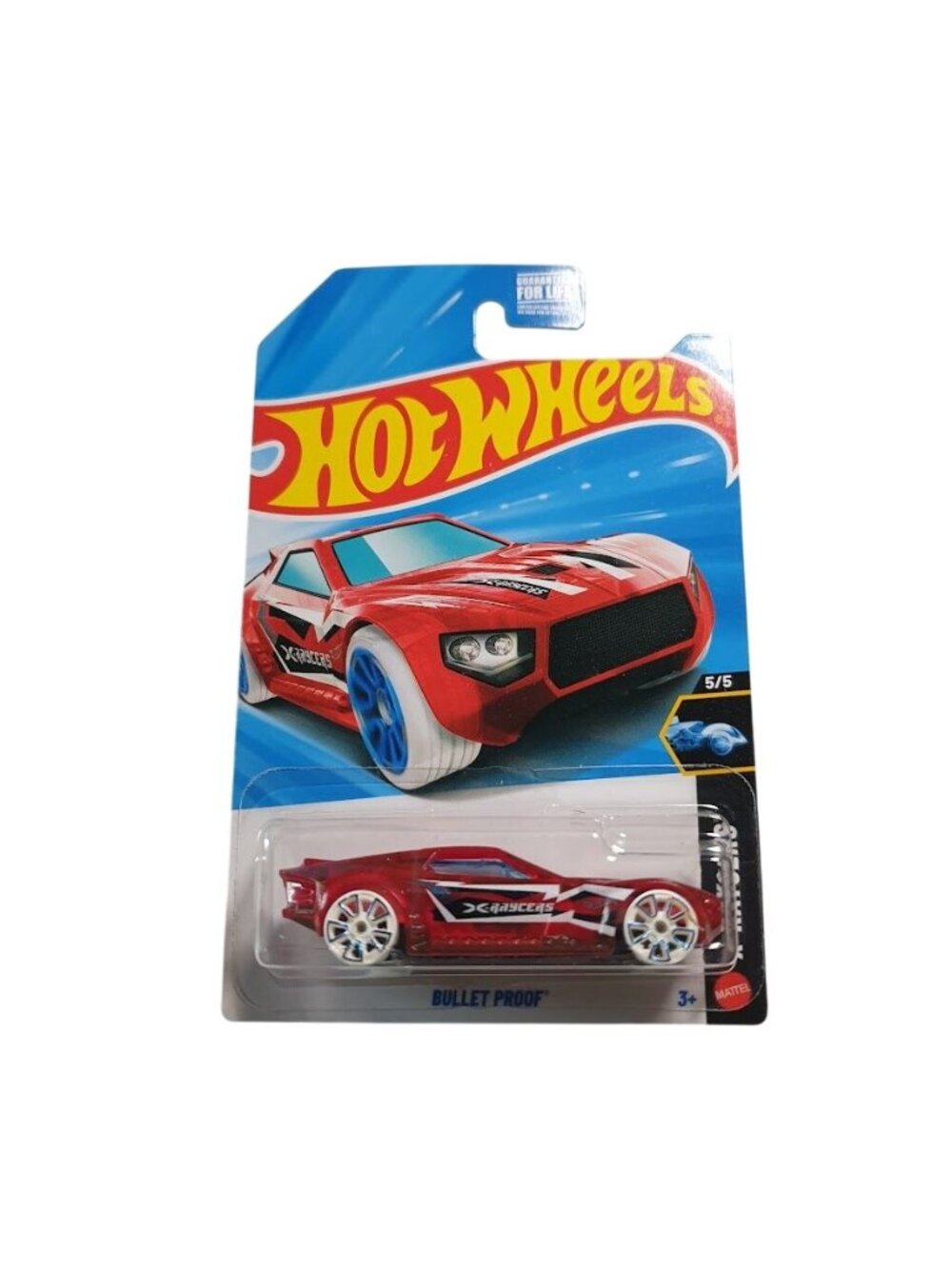 Hot Wheels Mattel X Racers Bullet Proof Collectible Car Toy Red Clear Body Gift